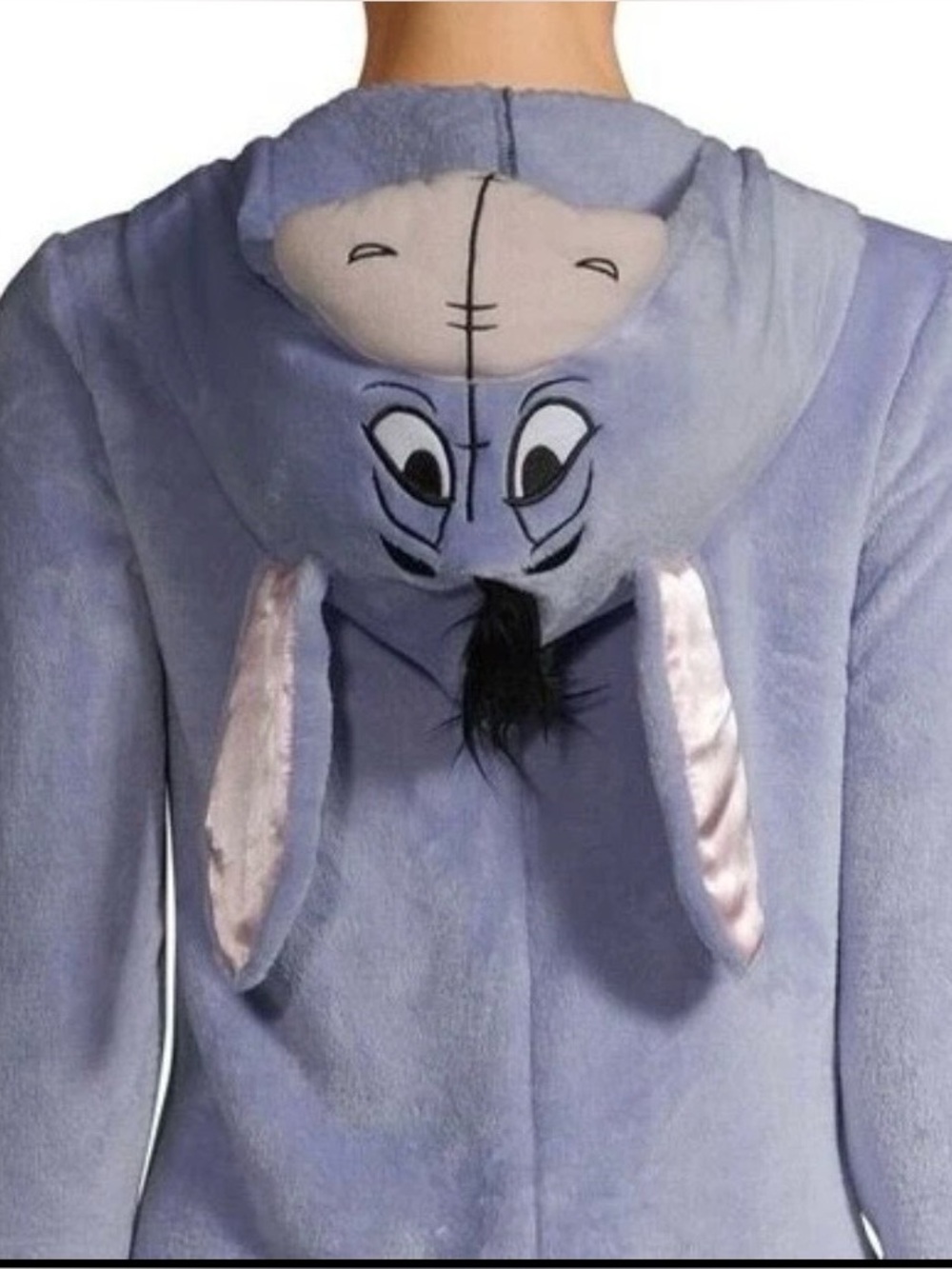 Disney Eeyore Onesie XL 16-18 Plush Hooded Pajamas Halloween Costume